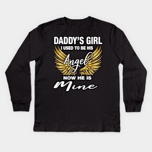 Men My Dad is my Guardian Angel Shirt Father_s Day Gifts Kids Long Sleeve T-Shirt